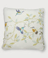 Botanical Bird Hand Embroidered | Textured Cotton Cushion Covers | 18x18