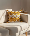 Mango Duet – Hand Tufted Geometric | 100% Cotton Cushion Covers with Tassels | 16x16
