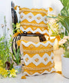 Mango Duet – Hand Tufted Geometric | 100% Cotton Cushion Covers with Tassels | 16x16