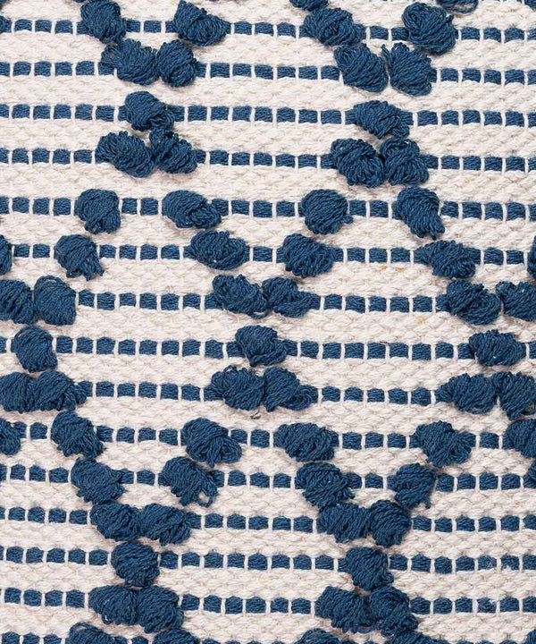 Diamond Drop |Royal Blue | Hand Tufted 100% Cotton Cushion Covers | 16x16