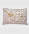 The Elysian Hand Embroidered | Beige | Cotton Chambray Cushion Covers | 14x20
