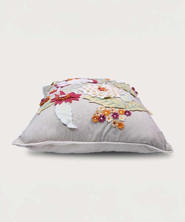 Vintage Botanica | Hand Embroidered Floral Cushion Covers | 20x20