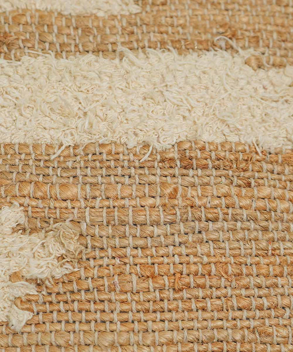 Coastal Drift Jute Fur Cushion Covers – 70% Jute 30% Cotton | 18"×18" | Hand-Tufted Texture
