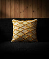Diamond Drop | Cheerful Mustard Hand Tufted 100% Cotton Cushion Covers | 16x16
