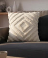 The Tula | Geometric Hand Tufted Ivory | Cushion Covers | 16x16