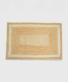 Ivory Frame – Natural Jute Braided Area Rug | 4 x 6 ft