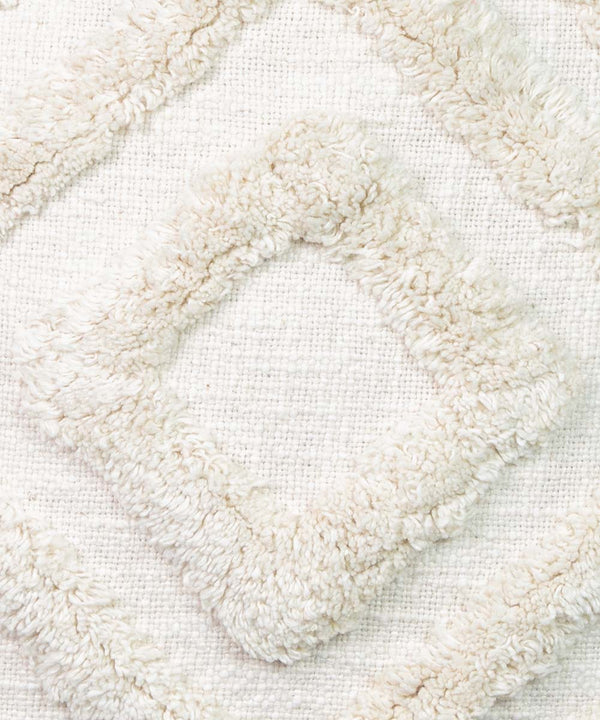 The Tula | Geometric Hand Tufted Ivory | Cushion Covers | 16x16