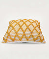 Diamond Drop | Cheerful Mustard Hand Tufted 100% Cotton Cushion Covers | 16x16