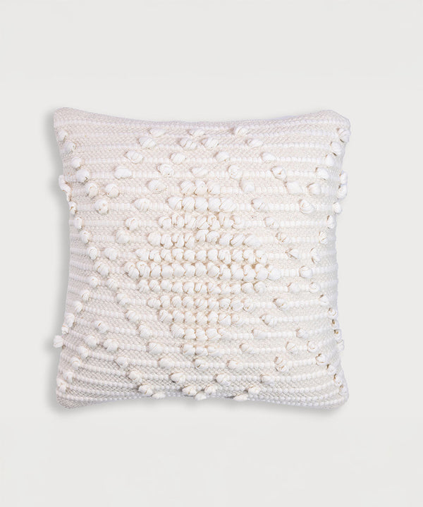 Serene Pebble Hand-Tufted Cushion Covers | 16” x 16” | 100% Cotton