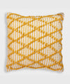 Diamond Drop | Cheerful Mustard Hand Tufted 100% Cotton Cushion Covers | 16x16