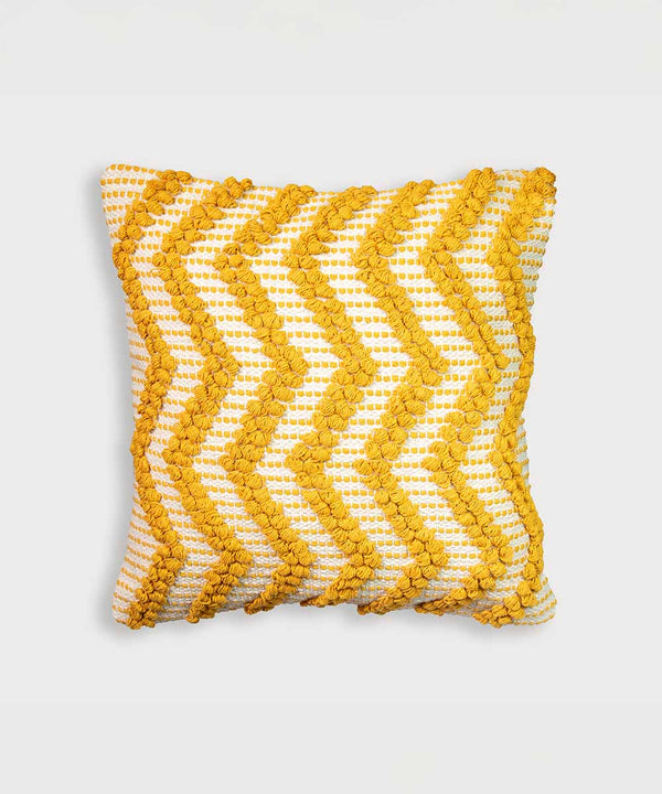 Marigold Chevron | Hand Tufted Cushion Covers | 16x16