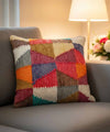 Patchwork Fiesta Cushion Covers – 100% Cotton Chindi | 18" × 18" | Handwoven Patch Detail