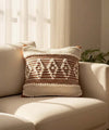 Mira Hand Tufted Bands Geometric Cushion Covers | Rust Amber | 16x16